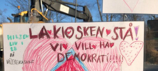 Elever fra Nyskolen og Vålerenga skole støtter Sotakiosken. Se elevenes tegninger