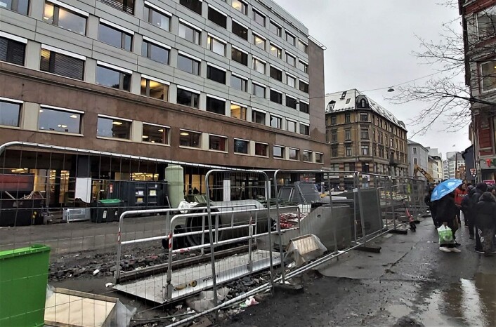 De som arbeider i kulverten i Storgata finner sprøyter og annet brukerutstyr daglig. Det skaper utrygghet. Foto: André Kjernsli De som arbeider i kulverten i Storgata finner sprøyter og annet brukerutstyr daglig. Det skaper utrygghet. Foto: André Kjernsli