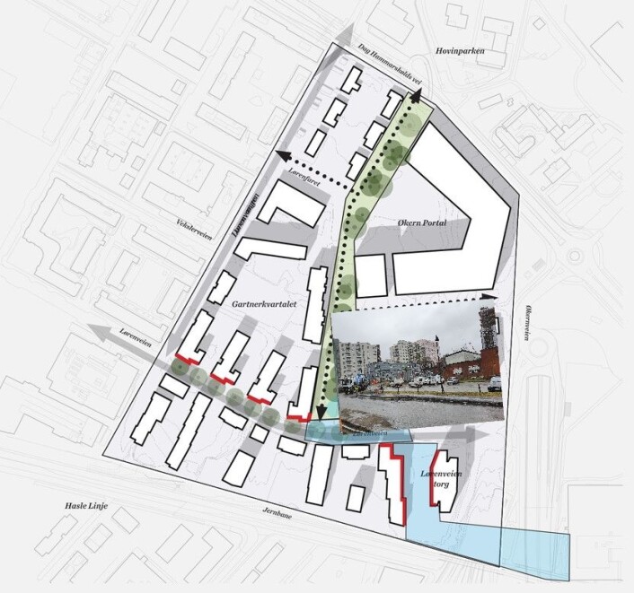 Rett ved det nye Gartnerkvartalet på Løren planlegges en flerbrukshall. Illustrasjon: Selvaag bygg Rett ved det nye Gartnerkvartalet på Løren planlegges en flerbrukshall. Illustrasjon: Selvaag bygg