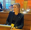 Miljø- og samferdselsbyråd Marit Kristine Vea (V) i bystyresalen Foto: Arnsten Linstad