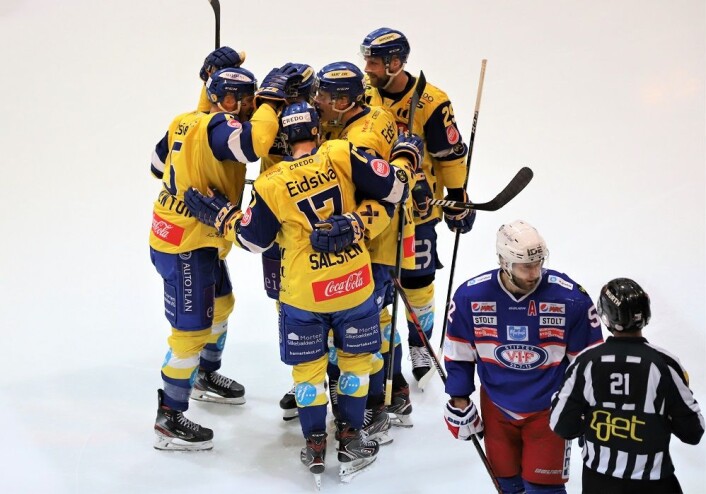 Storhamar sjokkåpnet og tok ledelsen etter 58 sekunder. Foto: André Kjernsli Storhamar sjokkåpnet og tok ledelsen etter 58 sekunder. Foto: André Kjernsli