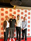 Regionssjef Aniela Olausen, langrennsløper Petter Northug, restaurantsjef Shetil Sharma og Stian Chan, driftssjef i Burger King.