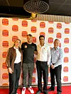 Regionssjef Aniela Olausen, langrennsløper Petter Northug, restaurantsjef Shetil Sharma og Stian Chan, driftssjef i Burger King.