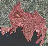 Kart over sonen som vil være stengt for ferdsel i sentrum 17. mai. Kjører du utenfor denne sonen kuttes motorkraften på elsparkesykkelen.