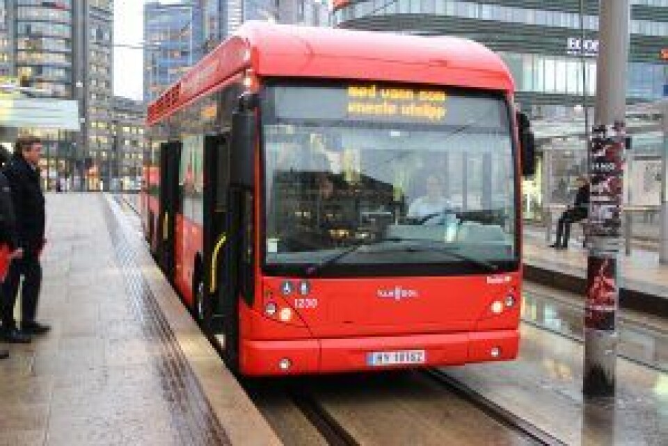 I 2020 skal den store utrullingen av elbusser starte i Oslo sentrum. Foto Susanne Skaug