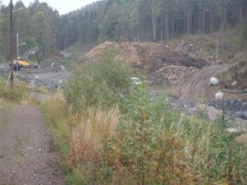 Anleggsarbeidene på Linderudkollen var omfattende. Anleggsarbeidene på Linderudkollen var omfattende.