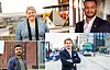 Fra venstre oppe: Marthe Scharning Lund (AP), Omar Samy Gamal (SV), Siavash Mobaraheri (Rødt) og Magnus Birkelund (Frp)