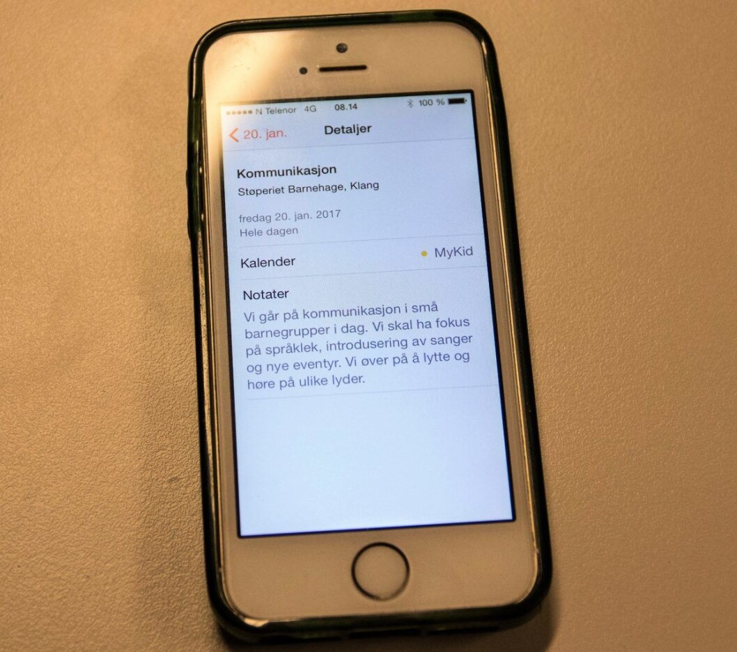 Støperiet barnehage på Grünerløkka har prøvd ut en kommunikasjonsapp i flere år allerede. Foto: Nafisa Zaheer Støperiet barnehage på Grünerløkka har prøvd ut en kommunikasjonsapp i flere år allerede. Foto: Nafisa Zaheer