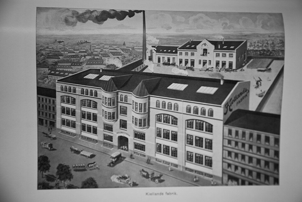 Erling Kielland flyttet fabrikkdriften til Tøyengata 31-33 i 1910. Foto: Norges handel - sjøfart og industri i tekst og billeder.