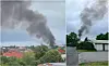 Røyken fra brannen i Etterstadgata var synlig fra langt hold. Foto: Heidi Bloin / Tipser