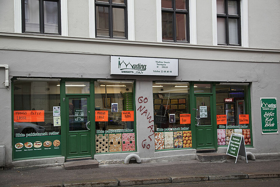 Slik ser fasaden til Tøyengata 19 ut i dag. Foto: Elisabeth Ulla Uksnøy.