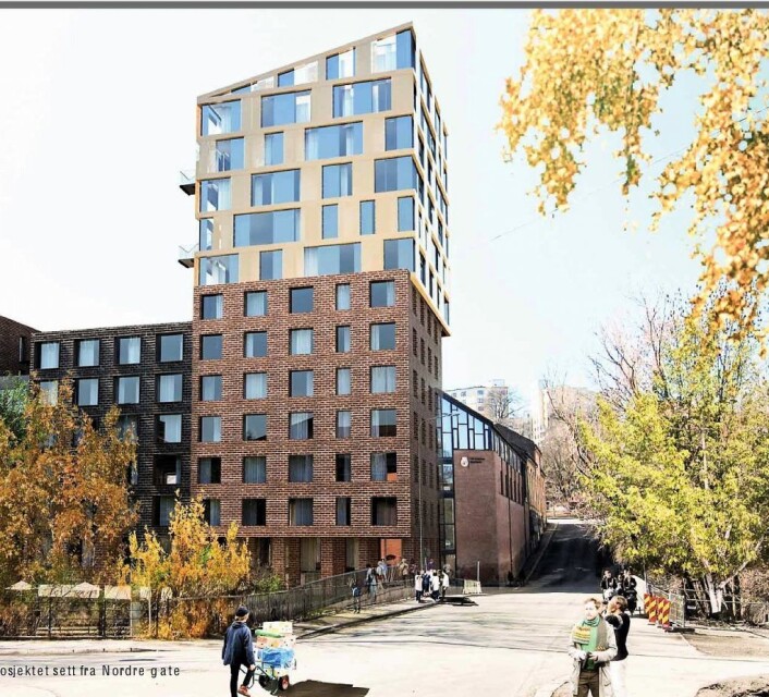 SiOs planlagte høyhus ved Grünerbrua kan bli et landemerke. Illustrasjon: A-LAB arkitekter SiOs planlagte høyhus ved Grünerbrua kan bli et landemerke. Illustrasjon: A-LAB arkitekter
