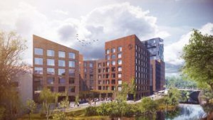Slik skal de planlagte studentboligene i Brenneriveien 11 bli, ifølge arkitektene. Illustrasjon: A-LAB arkitekter Slik skal de planlagte studentboligene i Brenneriveien 11 bli, ifølge arkitektene. Illustrasjon: A-LAB arkitekter