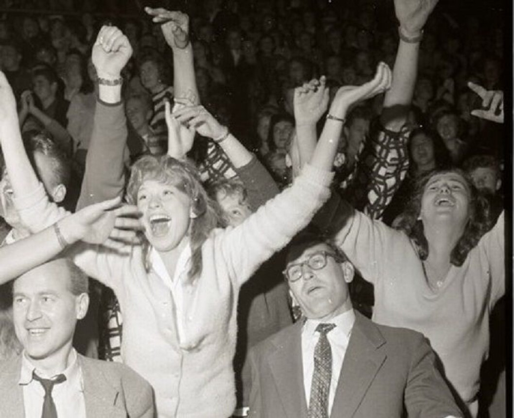 Publikum på Jordal Amfi når Oslos rocke-konge kåres,
4. september 1958. Foto: Ukjent / Oslobilder.no/ CC3.0 Publikum på Jordal Amfi når Oslos rocke-konge kåres,
4. september 1958. Foto: Ukjent / Oslobilder.no/ CC3.0