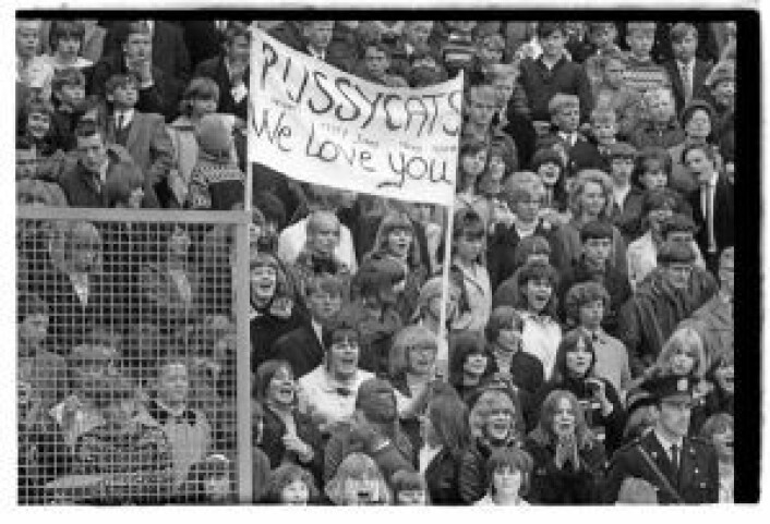 "Pussycats we love you" på Jordal Amfi,<br /> 1. mai 1966. Foto: Ukjent / Oslobilder.no / CC3.0 "Pussycats we love you" på Jordal Amfi,<br /> 1. mai 1966. Foto: Ukjent / Oslobilder.no / CC3.0