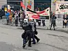 Rundt 100–150 demonstranter møtte opp utenfor Håndverkeren under Norgesdemokratenes konferanse.  To personer ble innbragt og seks personer bortvist av politiet.