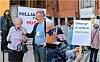 Ragnhild (85) under demonstrasjon i Borggården utenfor Rådhuset Oslo rådhus 17. juni 2026 Demonstasjon mot økning av husleie i Omsorg+ Foto: Arnsten Linstad