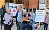 Ragnhild (85) under demonstrasjon i Borggården utenfor Rådhuset Oslo rådhus 17. juni 2026 Demonstasjon mot økning av husleie i Omsorg+ Foto: Arnsten Linstad