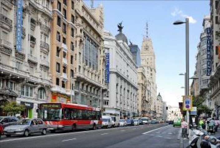 Gaten Gran Vía i Madrid. Foto: Jean-Pierre Dalbéra Gaten Gran Vía i Madrid. Foto: Jean-Pierre Dalbéra