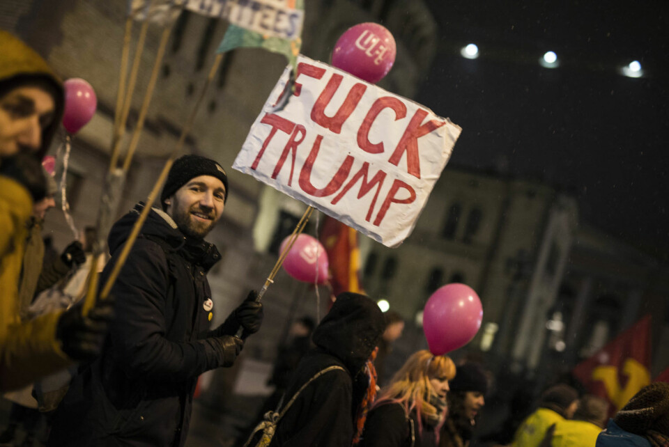 Fuck Trump. Foto: Christian Vassdal