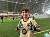 Daryn Nakeshbandi (13) sto i mål for laget sitt gjennom dagen og syntes det var kjempegøy.