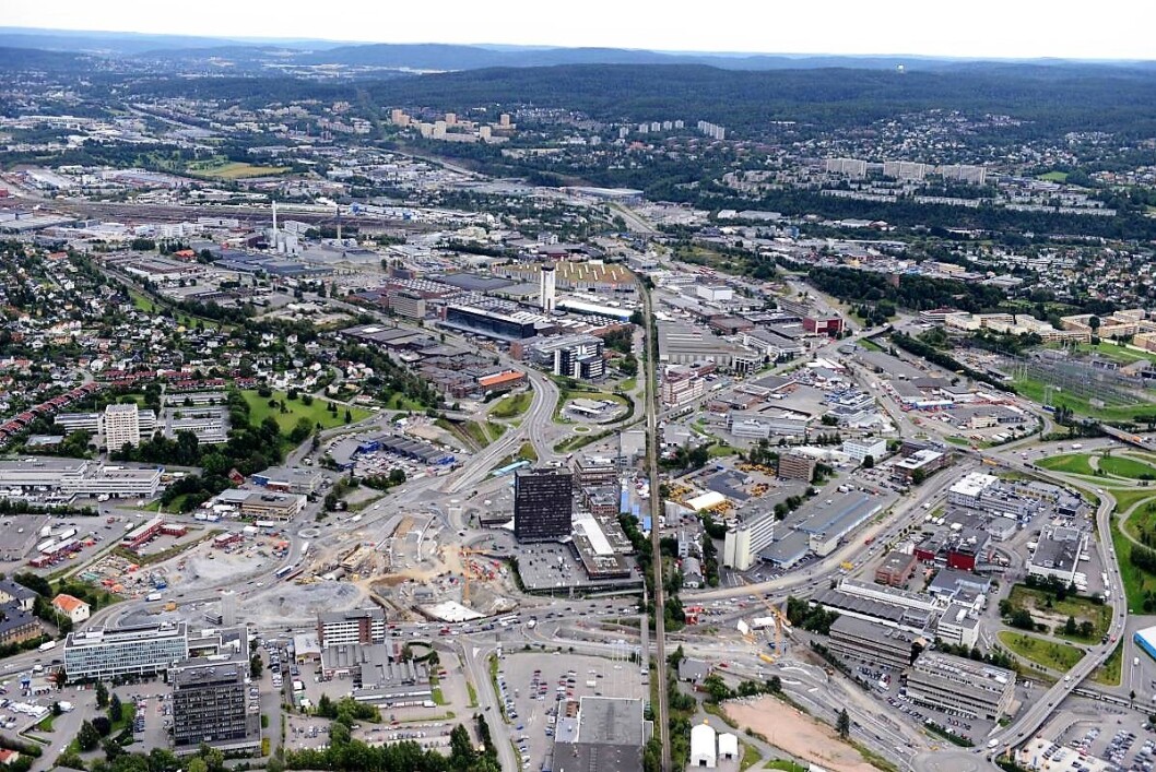 Ikke spesielt grønt: Økernkrysset og Hovinbyen. Foto: Plan- og bygningsetaten Ikke spesielt grønt: Økernkrysset og Hovinbyen. Foto: Plan- og bygningsetaten