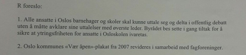 Oslos bystyrerepresentant, Eivor Evenrud fra Rødt, fikk i desember i fjor flertall for dette forslaget om åpenhet.