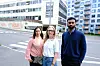 Fv: Karen Contreras Lisperguer (MDG) fra Grünerløkka byutviklings- og næringskomité, Sinsen-beboer Caroline Waack og leder for Grünerløkka byutviklings- og næringskomité, Gajaen Chandrasegaram (SV).