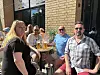 (F.v) Anne Berit Lofstad, Thore Moe og Stig Kapskarmo er skuffet over at César Bar & Café av disse omstendighetene