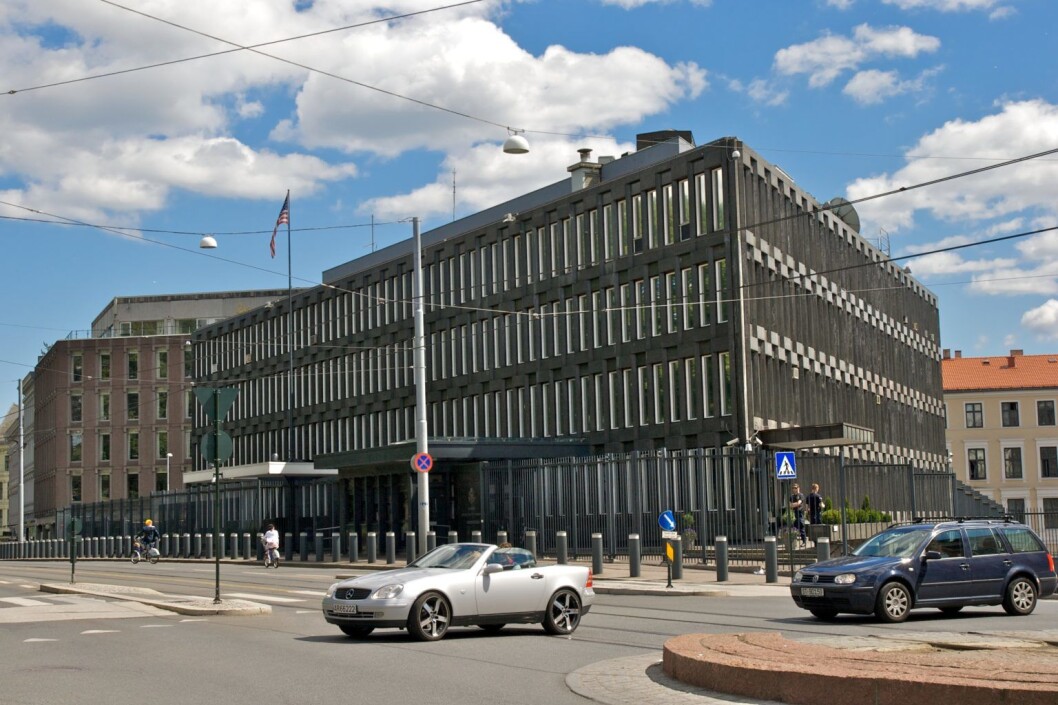 Den amerikanske ambassaden i Henrik Ibsens gate 48. Foto: Kjetil Ree Den amerikanske ambassaden i Henrik Ibsens gate 48. Foto: Kjetil Ree