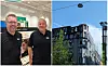 Brannen som herjet i Grensen for tre år siden fikk store konsekvenser for de næringsdrivende i bygget. – Den største bekymringen var alle brillene som var bestilt til kundene våre, og arbeidsplassen til de ansatte, sier butikksjef Tore Syvertsen (t.h.).