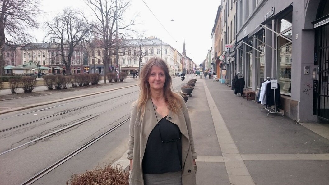 Butikkeier Audrey Maria Larsen frykter en butikkdød blant de små og uavhengige butikkene på Grünerløkka med byrådets planer om et nærmest bilfritt Løkka. Foto: Christian Boger Butikkeier Audrey Maria Larsen frykter en butikkdød blant de små og uavhengige butikkene på Grünerløkka med byrådets planer om et nærmest bilfritt Løkka. Foto: Christian Boger