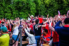 Norge-Brasil, foran Rådhuset.
