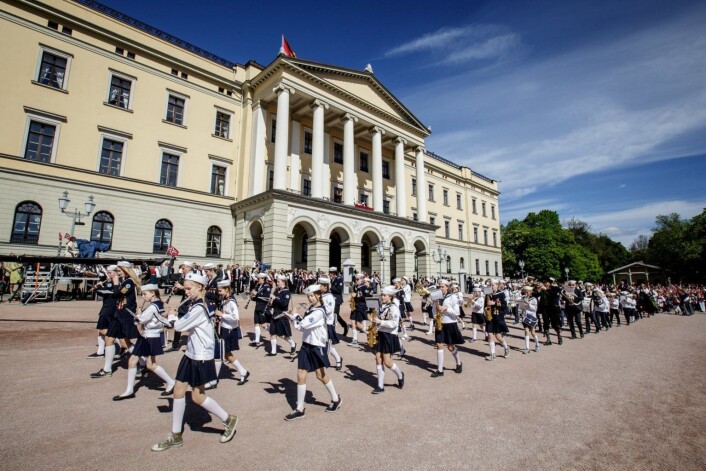 Uranienborg skolekorps kan bli et sjeldent syn på Slottsplassen 17. mai framover. Foto: Uranienborg skolekorps Uranienborg skolekorps kan bli et sjeldent syn på Slottsplassen 17. mai framover. Foto: Uranienborg skolekorps