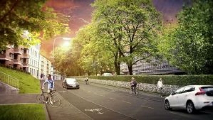 Illustrasjon: Oslo kommune/Sykkelprosjektet Illustrasjon: Oslo kommune/Sykkelprosjektet