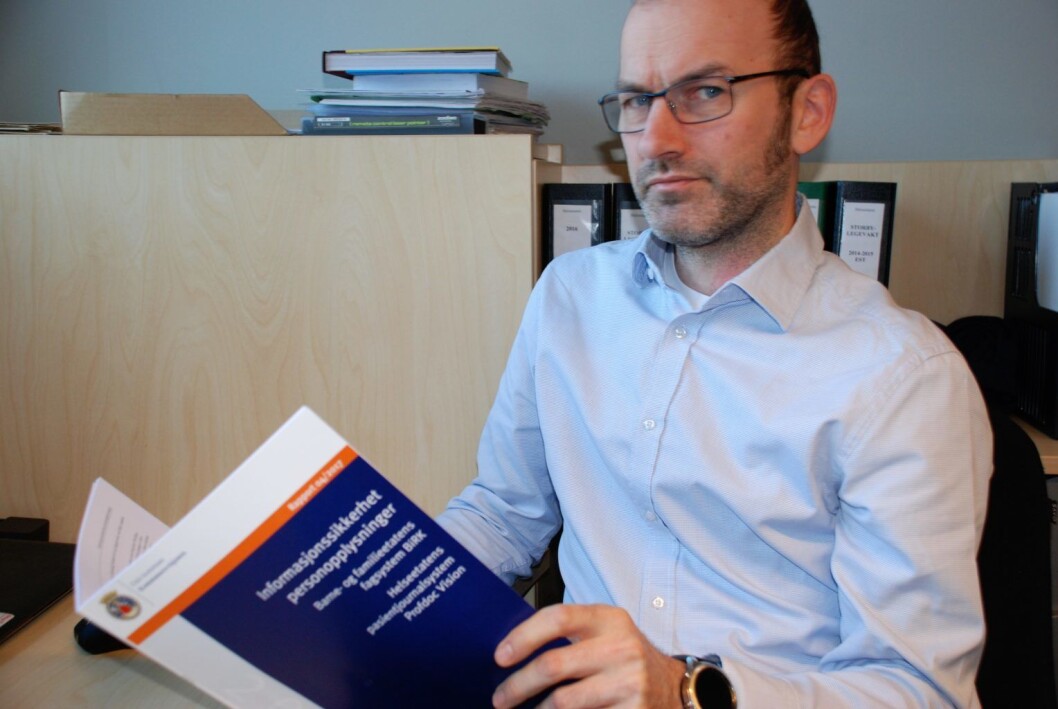 – Vi er ikke kjent med at sensitive pasientopplysninger er på avveie. Men vi tar selvfølgelig kommunerevisjonens rapport svært alvorlig, sier fagdirektør Jon Ørstavik i helseetaten. Foto: Arnsten Linstad – Vi er ikke kjent med at sensitive pasientopplysninger er på avveie. Men vi tar selvfølgelig kommunerevisjonens rapport svært alvorlig, sier fagdirektør Jon Ørstavik i helseetaten. Foto: Arnsten Linstad