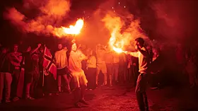 Norge - England, fra Slottsplassen