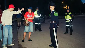 Norge - England, fra Slottsplassen