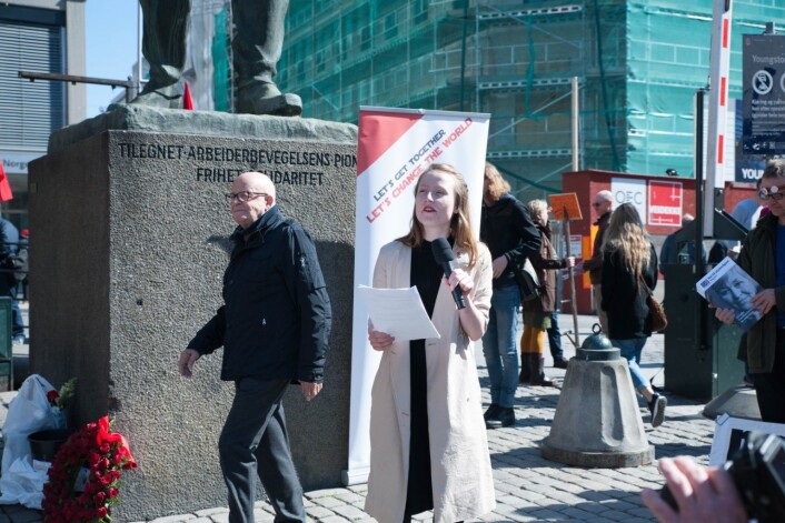 Leder i AUF i Oslo, Agnes Viljugrein, mener ungdom stenges ute fra boligmarkedet i hovedstaden. Foto: Anna Carlsson Leder i AUF i Oslo, Agnes Viljugrein, mener ungdom stenges ute fra boligmarkedet i hovedstaden. Foto: Anna Carlsson