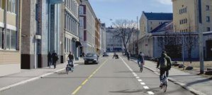 Åkebergveien. Illustrasjon: Bymiljøetaten Åkebergveien. Illustrasjon: Bymiljøetaten
