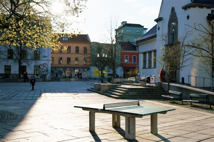 Slik så Schous plass ut inntil nylig. Foto: På Schous Slik så Schous plass ut inntil nylig. Foto: På Schous