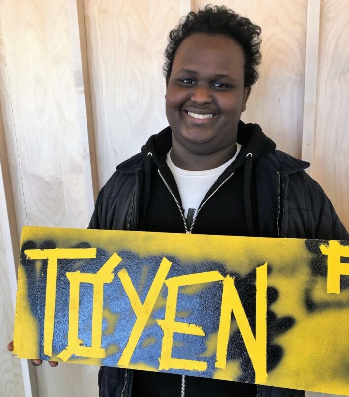 Abdullahi Bashir (19), leder for Tøyenrådet. Abdullahi Bashir (19), leder for Tøyenrådet.