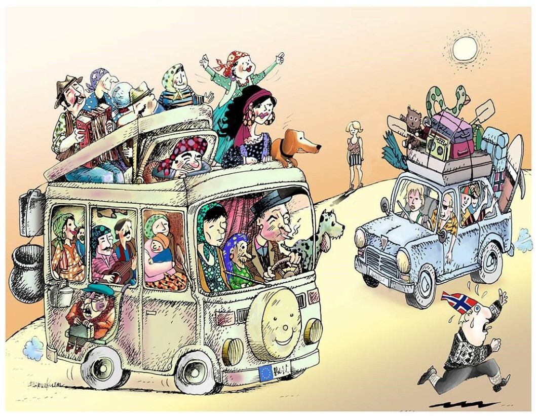 Hjemme er bra, borte er best. Illustrasjons: Firuz Kutal Hjemme er bra, borte er best. Illustrasjons: Firuz Kutal