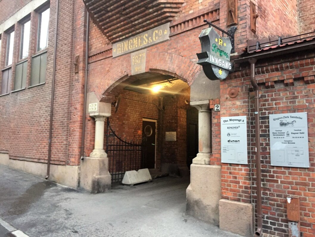 Inngang i Ringnes park vil også tjene som inngang og portrom for en evt ny pub i området. Foto: Vegard Velle Inngang i Ringnes park vil også tjene som inngang og portrom for en evt ny pub i området. Foto: Vegard Velle