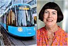 Trikk Stortingsgata Foto: Arnsten Linstad Portrett Merete Agerbak-Jensen (H) Foto: Sturlason / Oslo kommune