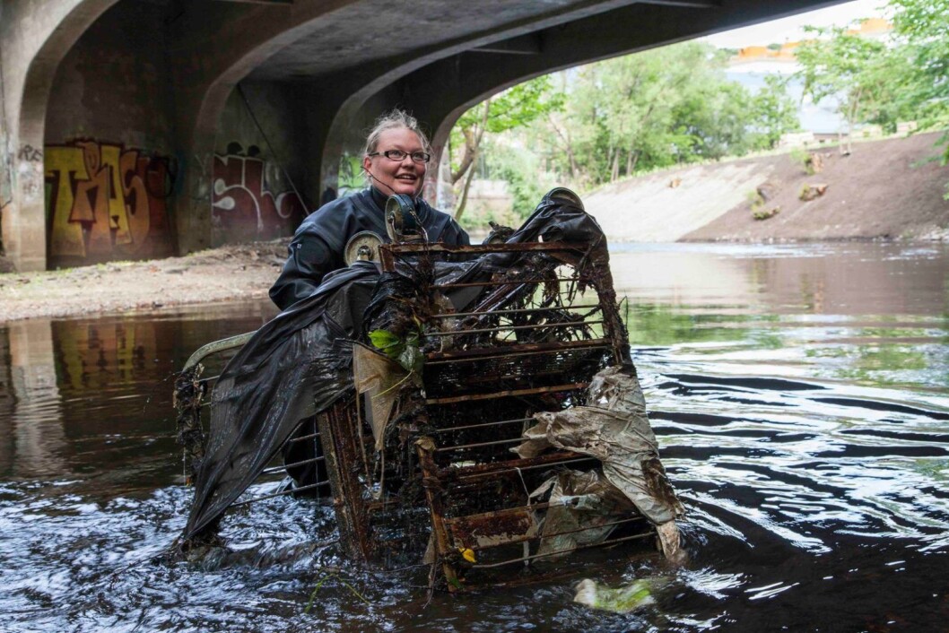 Plastrusken fant ikke bare plast i Akerselva. Foto: Rusken Plastrusken fant ikke bare plast i Akerselva. Foto: Rusken