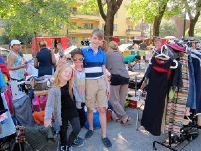 Søsknene Leah og Noah Kopperud med fetter Nicolai Grimsmo. Foto: Susanne Skaug Søsknene Leah og Noah Kopperud med fetter Nicolai Grimsmo. Foto: Susanne Skaug