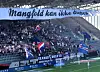 Tredje runde i 2022-cupen, Keeper Magnus Sjøeng under kampen mellom VIF og Bodø-Glimt. VIF-supportere markerer støtte til ofrene for masseskytingen i Oslo 25. juni 2022.