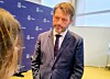 Byrådsleder Eirik Lae Solberg (H) bekrefter at hans nære medierådgiver og byrådssekretær Rune Dahl Franck (H) har gått av. Foto: Arnsten Linstad