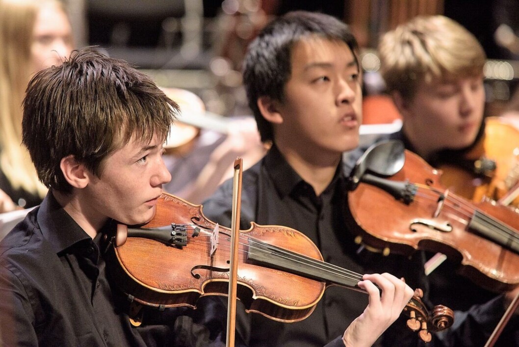 Norsk Ungdomssymfoniorkester i aksjon på Sentralen i Oslo sentrum Foto: Stian Green: Norsk Ungdomssymfoniorkester i aksjon på Sentralen i Oslo sentrum Foto: Stian Green:
